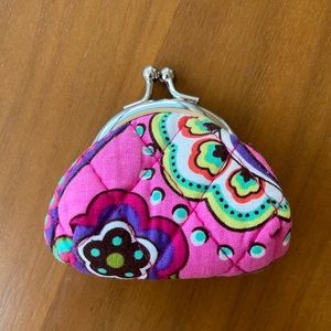 Vera Bradley small kiss lock coin purse